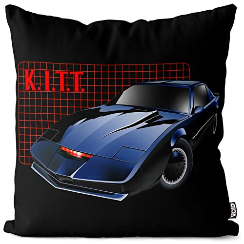 VOID K.I.T.T. Kissenbezug Kissenhülle Polyester wasserfest Outdoor Michael Knight 2000 Black Rider, Kissen Größe:50 x 50 cm von VOID