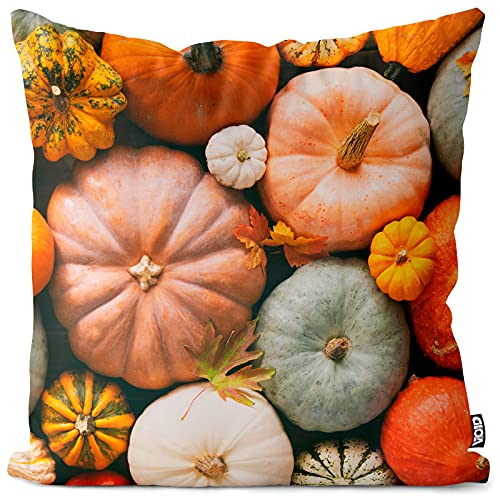 VOID Kürbis Herbst Halloween Kissenbezug Kissenhülle Sofakissen Kissen Deko Outdoor-Kissen Dekokissen, Kissen Größe:60 x 60 cm von VOID