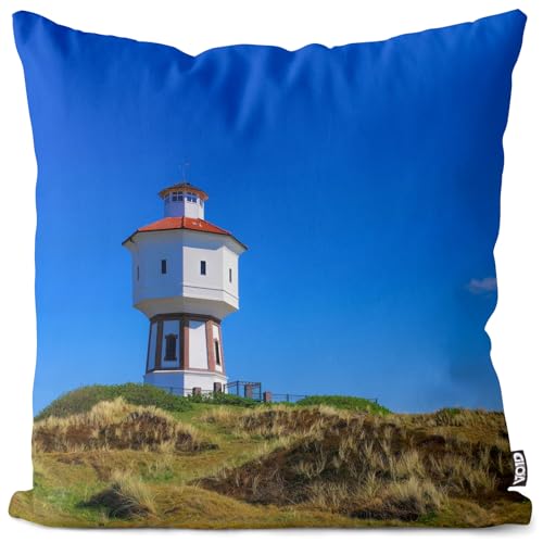 VOID Langeoog Kissenbezug Kissenhülle Deko Polyester Dekoration Garten Dekokissen, Kissen Größe:40 x 40 cm VOID Langeoog Kissenbezug Kissenhülle Deko Polyester Dekoration Garten Dekokissen, Kissen Größe:40 x 40 cm von VOID