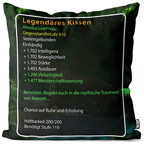 VOID Legendäres Kissen Kissenbezug Kissenhülle Outdoor Indoor mythisch Wow legendär, Kissen Größe:40 x 40 cm von VOID