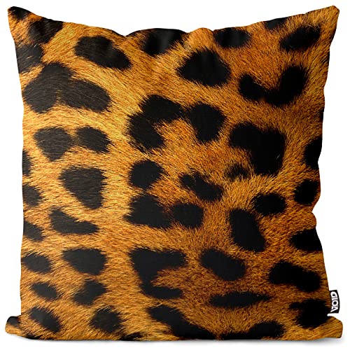 VOID Leopardmuster Leopard Kissenbezug Kissenhülle Outdoor Indoor Leopardenfell, Kissen Größe:40 x 40 cm von VOID