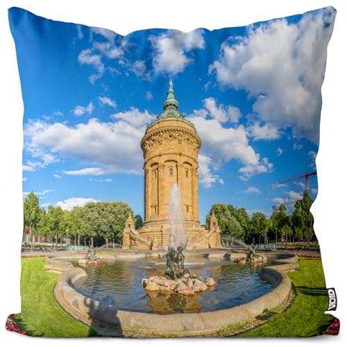 VOID Mannheim Kissenbezug Kissenhülle Polyester Dekoration Outdoor Dekokissen, Kissen Größe:40 x 40 cm von VOID