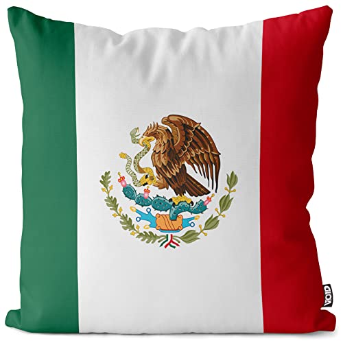VOID Mexiko Mexico Polyester Kissenbezug Flagge Fahne Fan-Kissen Kissenhülle Outdoor Indoor Bunt, Kissen Größe:60 x 60 cm VOID Mexiko Mexico Polyester Kissenbezug Flagge Fahne Fan-Kissen Kissenhülle Outdoor Indoor Bunt, Kissen Größe:60 x 60 cm von VOID