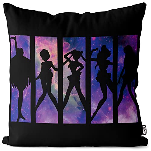 VOID Moon Merkur Mars Jupiter Venus Kissenbezug Kissenhülle Polyester wasserfest Outdoor Sailor Anime Manga, Kissen Größe:60 x 60 cm von VOID