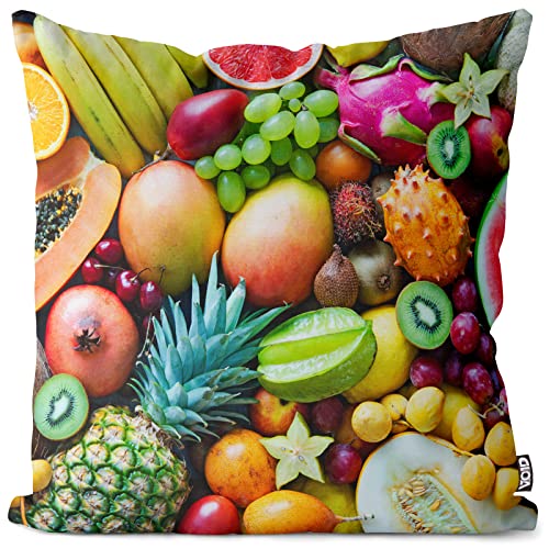 VOID Obst Sommerfrüchte Kissenbezug Kissenhülle Sofakissen Kissen Deko Outdoor-Kissen Dekokissen, Kissen Größe:60 x 60 cm von VOID