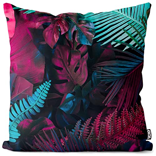VOID Pink Türkis Palmen Kissenbezug Kissenhülle Sofakissen Kissen Deko Outdoor-Kissen Dekokissen, Kissen Größe:50 x 50 cm VOID Pink Türkis Palmen Kissenbezug Kissenhülle Sofakissen Kissen Deko Outdoor-Kissen Dekokissen, Kissen Größe:50 x 50 cm von VOID