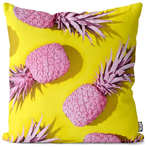 VOID Pinke Ananas Kissenbezug Kissenhülle Sofakissen Kissen Deko Outdoor-Kissen Dekokissen, Kissen Größe:60 x 60 cm von VOID