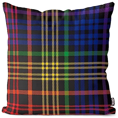 VOID Pride Pattern Regenbogen Kissenbezug Kissenhülle Polyester wasserfest Outdoor Indoor, Kissen Größe:60 x 60 cm VOID Pride Pattern Regenbogen Kissenbezug Kissenhülle Polyester wasserfest Outdoor Indoor, Kissen Größe:60 x 60 cm von VOID