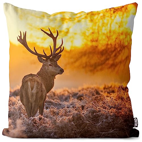 VOID Rentier Hirsch Herbst Kissenbezug Kissenhülle Polyester Weihnachten Deko Winter Outdoor Dekoration, Kissen Größe:50 x 50 cm VOID Rentier Hirsch Herbst Kissenbezug Kissenhülle Polyester Weihnachten Deko Winter Outdoor Dekoration, Kissen Größe:50 x 50 cm von VOID