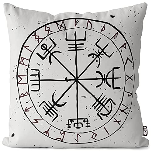 VOID Runen Wikinger Symbol Kissenbezug Kissenhülle Sofakissen Kissen Deko Outdoor-Kissen Dekokissen, Kissen Größe:60 x 60 cm VOID Runen Wikinger Symbol Kissenbezug Kissenhülle Sofakissen Kissen Deko Outdoor-Kissen Dekokissen, Kissen Größe:60 x 60 cm von VOID