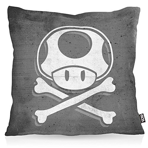 VOID Toad Skull Kissenbezug Kissenhülle Outdoor Indoor Mario Totenkopf Videospiel Konsole super World, Kissen Größe:80 x 80 cm VOID Toad Skull Kissenbezug Kissenhülle Outdoor Indoor Mario Totenkopf Videospiel Konsole super World, Kissen Größe:80 x 80 cm von VOID