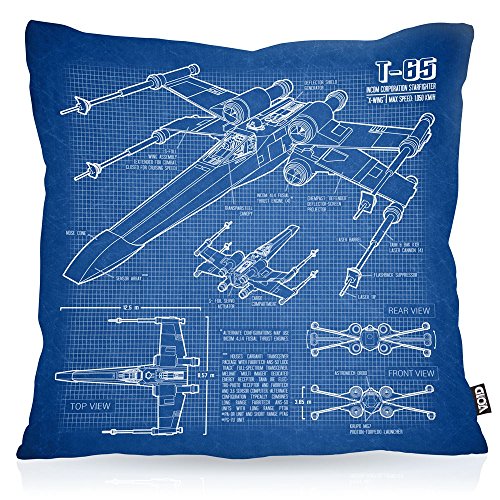 VOID X-Wing Kissenbezug Kissenhülle Outdoor Indoor Blaupause t-65, Kissen Größe:60 x 60 cm VOID X-Wing Kissenbezug Kissenhülle Outdoor Indoor Blaupause t-65, Kissen Größe:60 x 60 cm von VOID