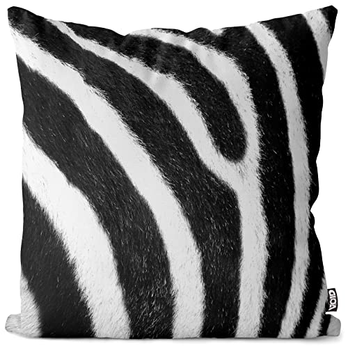 VOID Zebrafellmuster Kissenbezug Kissenhülle Outdoor Indoor Zebra, Kissen Größe:40 x 40 cm von VOID