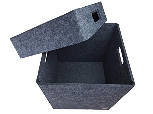 VOIGTdesign® Aufbewahrungsbox CLASSIC - FILZ Regalkorb Filzbox Korb Box Allzweckbox mit Deckel, 5 Größen von VOIGTdesign