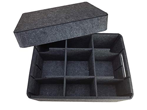 VOIGTdesign® Aufbewahrungsbox CLASSIC - FILZ Regalkorb Filzbox Korb Box Allzweckbox mit Deckel, 5 Größen von VOIGTdesign