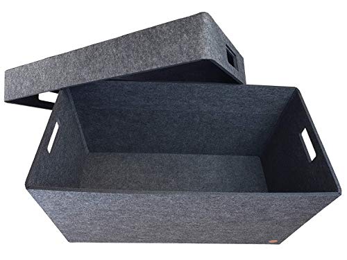 VOIGTdesign® Aufbewahrungsbox CLASSIC - FILZ Regalkorb Filzbox Korb Box Allzweckbox mit Deckel, 5 Größen von voigtdesign