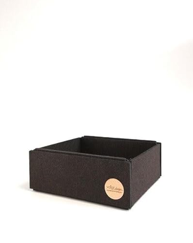 VOIGTdesign Box FILZ Aufbewahrung Ordnung Schubladenbox Regalbox Schrankbox Korb 6 Größen (dunkelbraun meliert, G2H - 14,5x15x6cm) von VOIGTdesign