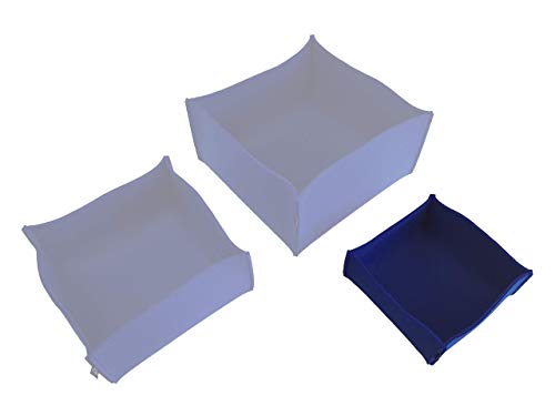 VOIGTdesign Filz-Körbchen 20x20x8cm (20 Farben) - Korb - Box - Aufbewahrung - Utensilienkorb - Brotkorb - Obstkorb - Regalkorb - eckig – quadratisch (115 königsblau) von VOIGTdesign
