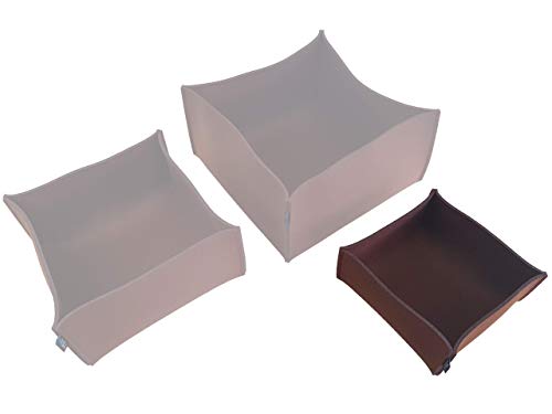 VOIGTdesign Filz-Körbchen 20x20x8cm (20 Farben) - Korb - Box - Aufbewahrung - Utensilienkorb - Brotkorb - Obstkorb - Regalkorb - eckig – quadratisch (128 nussbraun) von VOIGTdesign