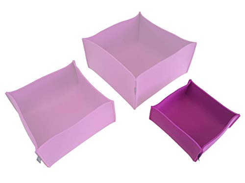 VOIGTdesign Filz-Körbchen 20x20x8cm (20 Farben) - Korb - Box - Aufbewahrung - Utensilienkorb - Brotkorb - Obstkorb - Regalkorb - eckig – quadratisch (149 Magenta) von VOIGTdesign