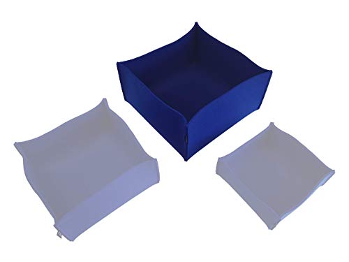 VOIGTdesign Filz-Körbchen 32x32x16cm (20 Farben) - Korb - Box - Aufbewahrung - Utensilienkorb - Brotkorb - Obstkorb - Regalkorb - eckig – quadratisch (115 königsblau) von voigtdesign