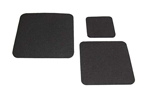 Filzuntersetzer, 5 mm dick, quadratisch, abgerundete Ecken, aus WOLLFILZ (10x10cm, 140 schwarz) von VOIGTdesign