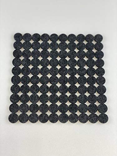 Filzuntersetzer Motiv 100 Scheiben, quadratisch, 4 Größen, anthrazit oder grau meliert (40x40cm, anthrazit meliert) von voigtdesign