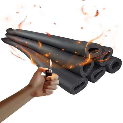 Rohrisolierung ID 6-108 mm Schaumstoffrohr Rohrdämmung 2.0 m FlammschutzmittelKautschuk Isolierschlauch Rohr Isolierung Heizungsrohre für Gartentrampolin Wasserrohr Outdoor Ausrüstung(32mm*9mm*1.8m) von VOIRDA