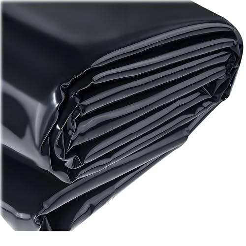Teichfolie 2x3 3x3 4x3 5x3.0m, Dichtungsfolie Teichmembran Schwimmteich Folie Gartenteich Teichplane Schwarz HDPE Teichfolien Schwerlast, für Fischteiche, Brunnen, Wassergarten und Wasserfall(3,5 x 5 von VOIRDA