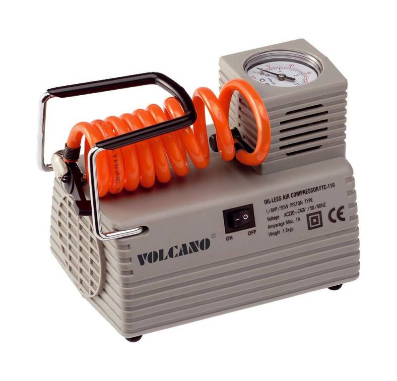 VOLCANO Kompressor Ballkompressor Top, Für Bälle, Auto- und Fahrradreifen von VOLCANO