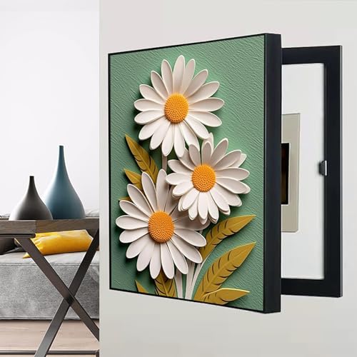 Dekorative Stromzähler-Abdeckung Modern Electric Box Counters Cover, Sicherungskasten Abdeckung Versteckter Schalttafeln Auf Viele Szenen Anwendbar(Black-2,60 * 80cm/23.6 * 31.5in) von VOLDAX