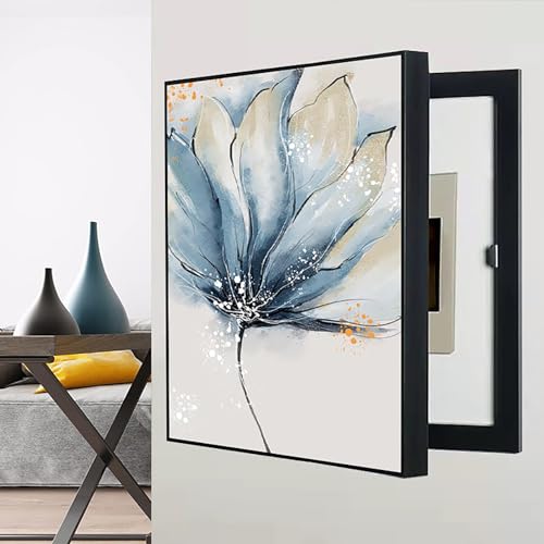 Dekorative Stromzähler-Abdeckung Modern Electric Box Counters Cover, Sicherungskasten Abdeckung Versteckter Schalttafeln Auf Viele Szenen Anwendbar(Black-3,60 * 80cm/23.6 * 31.5in) von VOLDAX