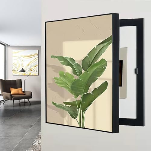 Dekorative Stromzähler-Abdeckung Modern Electric Box Counters Cover, Sicherungskasten Abdeckung Versteckter Schalttafeln Auf Viele Szenen Anwendbar(Black-4,30 * 40cm/11.8 * 15.7in) von VOLDAX