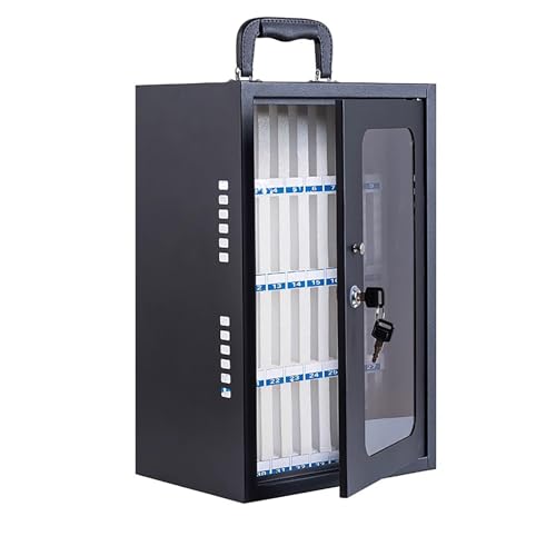 Handy-Schließfach Handy-Aufbewahrung Safe mit Türschlössern und Schlüsseln, Metall Handy Schließfach für Menschen mit Mangelnder Selbstbeherrschung(27.5 * 20.5cm/10.8 * 17in) von VOLDAX