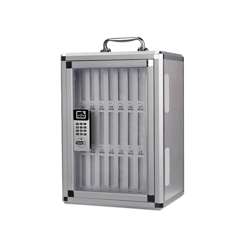 VOLDAX Abschließbarer Handy-Spind Handy-Schrank Handy-Aufbewahrungsspind, 24/36/48/60/72 Fächer aus Aluminium, Wandmontierter Schrank für Büro Schule Klassenzimmer(28.1 * 39.7cm/11 * 15.6in) von VOLDAX