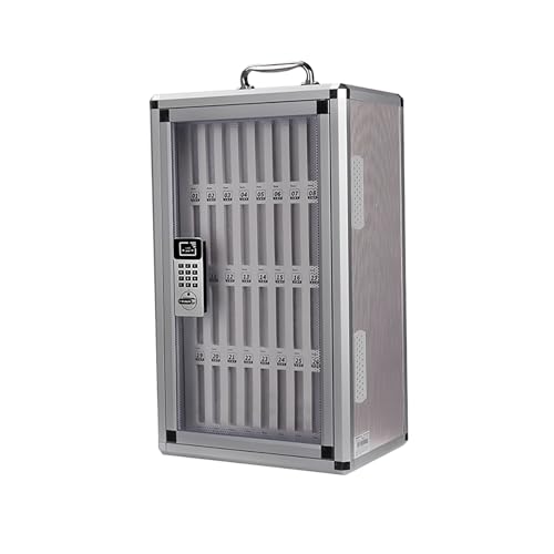 VOLDAX Abschließbarer Handy-Spind Handy-Schrank Handy-Aufbewahrungsspind, 24/36/48/60/72 Fächer aus Aluminium, Wandmontierter Schrank für Büro Schule Klassenzimmer(30.9 * 51.5cm/12 * 20.3in) von VOLDAX