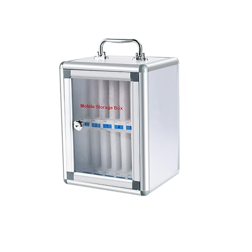VOLDAX Handy-Spind Handy Schließfach Box Aluminium Mit Türschlössern Und Schlüsseln, Handy-Aufbewahrungsspind für Klassenzimmer Büro Kirche Fitnessstudio(21.3 * 18.8 * 27.8cm/8 * 7 * 11in) von VOLDAX