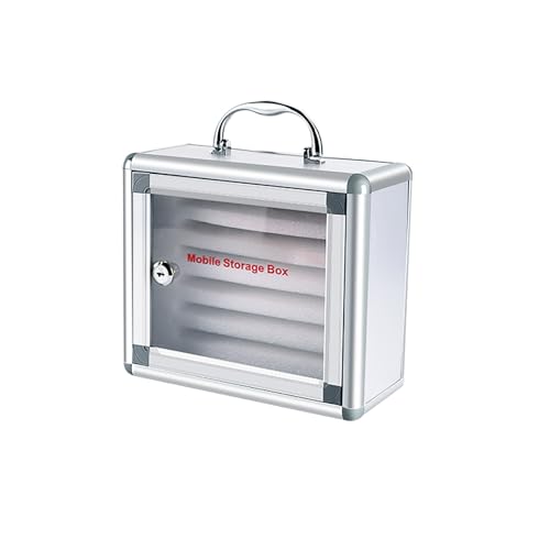VOLDAX Handy-Spind Handy Schließfach Box Aluminium Mit Türschlössern Und Schlüsseln, Handy-Aufbewahrungsspind für Klassenzimmer Büro Kirche Fitnessstudio(24.8 * 11.3 * 21.3cm/9.8 * 4.4 * 8.4in) von VOLDAX