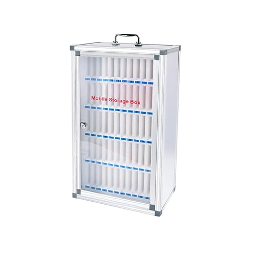 VOLDAX Handy-Spind Handy Schließfach Box Aluminium Mit Türschlössern Und Schlüsseln, Handy-Aufbewahrungsspind für Klassenzimmer Büro Kirche Fitnessstudio(36.5 * 19 * 62.8cm/14.4 * 7.5 * 24.7in) von VOLDAX