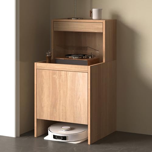 VOLDAX Roboter-Staubsauger-Ständer Versteckter Schrank für Saugroboter aus Massivholz, für Wohnzimmer Küche Schlafzimmer Einfaches Wasserwechseln(Yellow,100cm/39.4in) von VOLDAX
