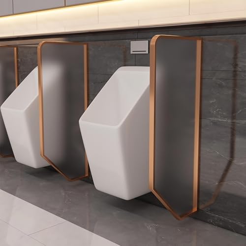 VOLDAX Schamwand WC Sichtschutz Toilettenabtrennung Wandmontage Urinal Trennwand, Modernes Design für Schulen Einkaufen Kindergärten(Gold-2PCS) von VOLDAX