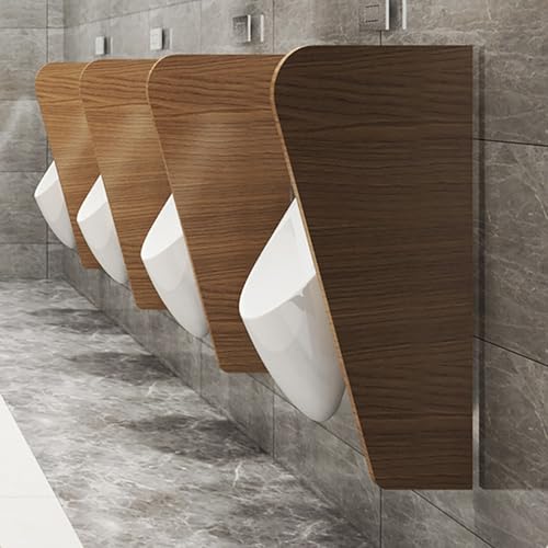 VOLDAX Schamwand WC Sichtschutz Toilettenabtrennung Wandmontage Urinal Trennwand, Privatsphäre in der Toilette mehr Komfort auf der Toilette(Brown,1PCS) von VOLDAX