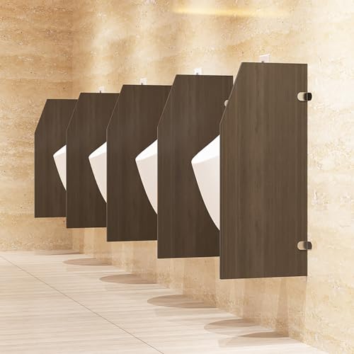 VOLDAX Schamwand WC Sichtschutz Toilettenabtrennung Wandmontage Urinal Trennwand, Raumtrennwand WC Trennwand für Schulen Einkaufen Kindergärten(Brown,1PCS) von VOLDAX