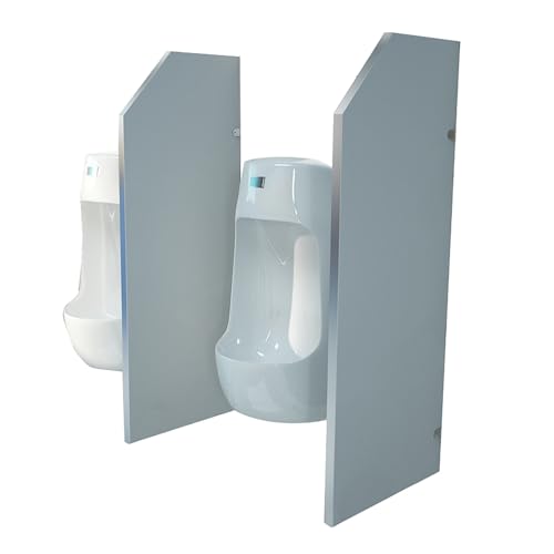 VOLDAX Urinal Trennwand Wandmontage Urinaltrennwand Schamwand Pissoir Urinalwand, Modernes Design Privatsphäre in der Toilette mehr Komfort auf der Toilette(Light Gray 2-PCS) von VOLDAX