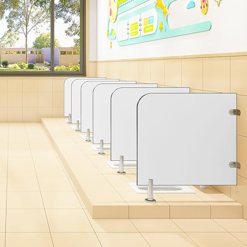 VOLDAX Urinaltrennwand Schamwand Pissoir Urinalwand Öffentliche Toiletten-Trennwand, WC Trennwand für Schulen Einkaufen Kindergärten(White-3PCS,60 * 70cm/23.6 * 27.6in) von VOLDAX