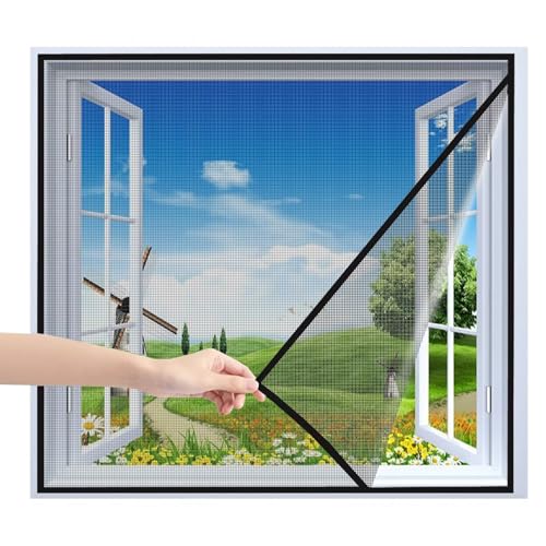 Fenster Fliegengitter Mit Rahmen 50x100cm Schwarz Fensternetz Insektenschutz Fiberglas Vorhang Fliegenvorhang hält die Frischluftzirkulation für Wohnzimmer Garage Balkontür Terrassentür Wohnwagen Fenster Fliegengitter Mit Rahmen 50x100cm Schwarz Fensternetz Insektenschutz Fiberglas Vorhang Fliegenvorhang hält die Frischluftzirkulation für Wohnzimmer Garage Balkontür Terrassentür Wohnwagen von VOLLENC