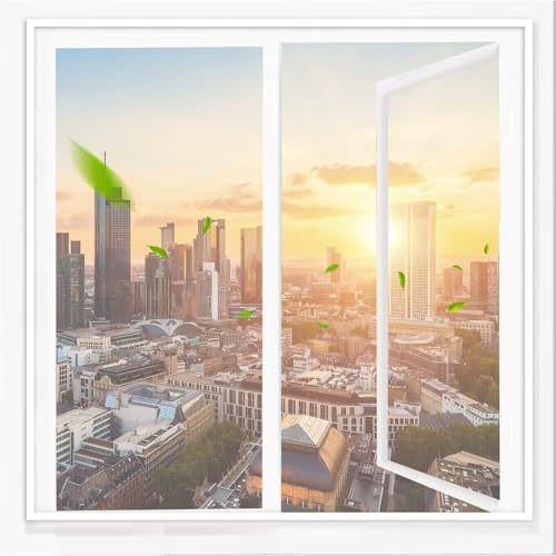 Fenstergitter 110x115cm Weiß Anti-Aging-Fensterschutz Fliegengitter für Fliegen Moskito Schutz Fenstergitter 110x115cm Weiß Anti-Aging-Fensterschutz Fliegengitter für Fliegen Moskito Schutz von VOLLENC