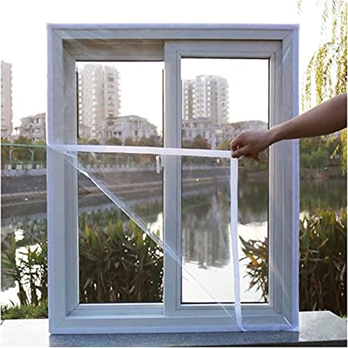 Fensterisolierfolie, Fensterfolie zur Schalldämmung Versiegelung Transparenter Vorhang zur Isolierung verschiedener Türen Und Fenster Anpassbar 130x165cm(51.1x65in) Weiß von VOLLENC