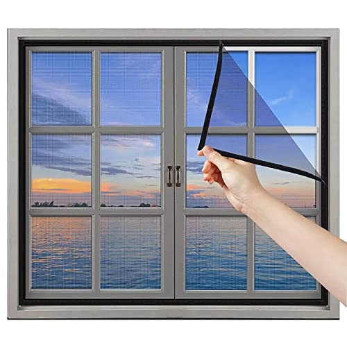 Fliegengitter Fenster, Insektenschutz Fensternetz 115x150cm, Einfache Installation Verhindert das Eindringen von Insekten/Fliegen/Moskitos in den Raum von VOLLENC