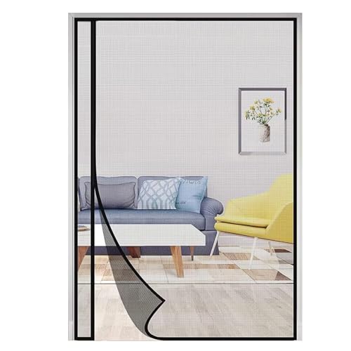 Fliegengitter Magnet Tur, 155x195cm Balkontür Insektenschutz Fliegenvorhang Magnetisch Türe, Insektenschutz Vorhang tür Terrassentür, Insektengitter, Schwarz Fliegengitter Magnet Tur, 155x195cm Balkontür Insektenschutz Fliegenvorhang Magnetisch Türe, Insektenschutz Vorhang tür Terrassentür, Insektengitter, Schwarz von VOLLENC